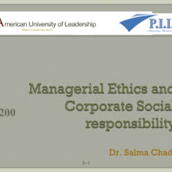 Managerial ethics