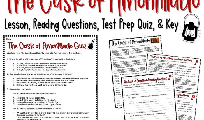 The cask of amontillado study questions