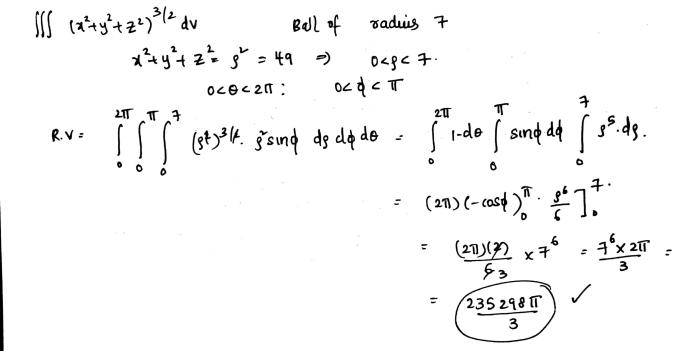 Evaluate the following integral in spherical coordinates.