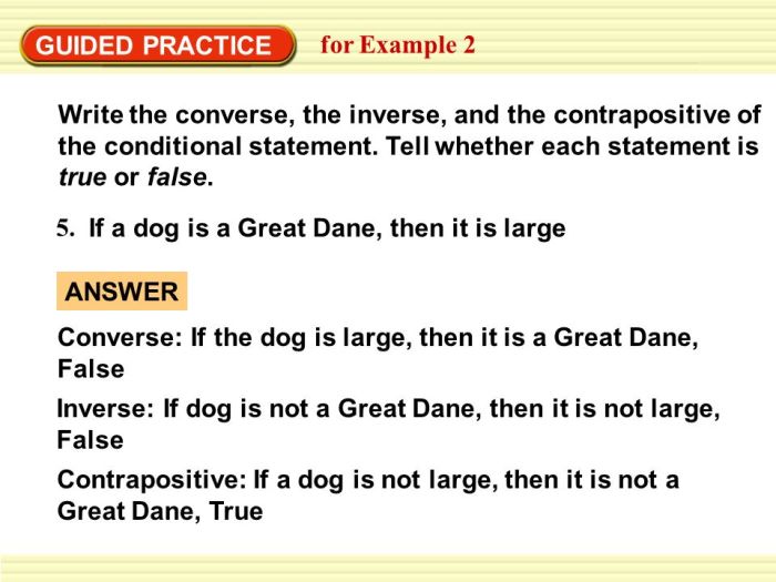 Converse inverse contrapositive worksheet with answers