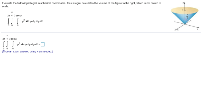 Evaluate coordinate integral spherical transcribed